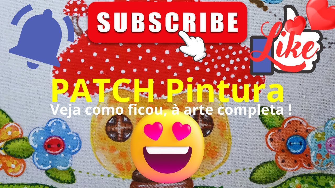 Patch Pintura "Casinha de cogumelo"  #artesanato#artes#artist#arte