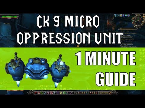 CK-9 Micro-Oppression Unit - Mechagon Pet Battle 1(3) Minute Guide
