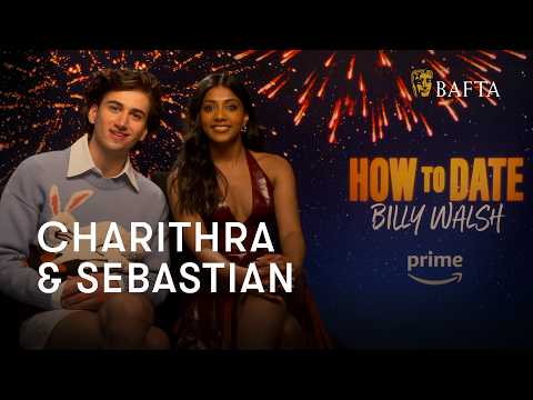 Thumbnail of the video: Sebastian Croft and Charithra Chandran talk backstage shenanigans on How to Date Billy Walsh