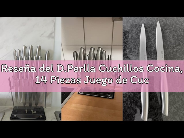 Vídeo relacionado con D.Perlla Juego de Cuchillos, Juego de Bloque de Cuchillos de Cocina de Acero Inoxidable Alemán de 14 Piezas con Afilador Incorporado, Negro
