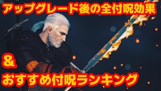 アプグレ後の全付呪効果紹介&おすすめ付呪ランキング ウィッチャー3 無常なる心