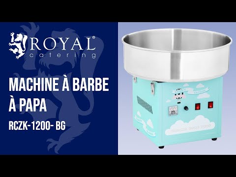 Vidéo - Machine à barbe à papa - 52 cm - 1 200 W - turquoise