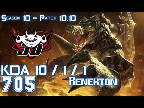 JDG 705 RENEKTON vs JAX Top - Patch 10.10 KR Ranked