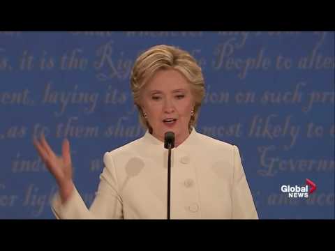 Presidential debate: Trump calls Clinton 'such a nasty woman'