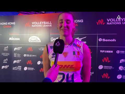 VNL Femminile 2026: Kate Antropova al termine di Italia-Belgio 3-0