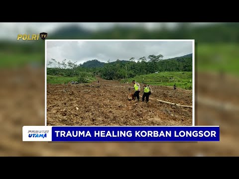 POLRES BANJARNEGARA GELAR TRAUMA HEALING BAGI PENGUNGSI KORBAN LONGSOR DUKUH SITUKUNG