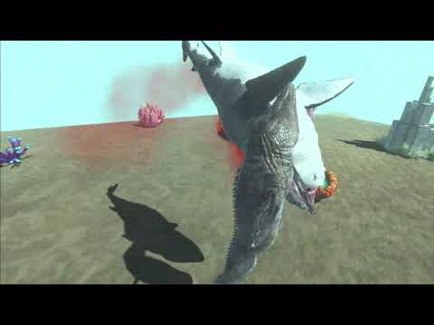Mosasauras vs Mutant Megalodon (Animal Revolt Battle Simulator) crazy fight