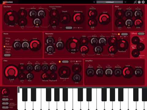 iPad iOS Redshrike Synthesizer - tutorial 2