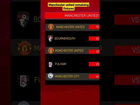 Manchester united remaining fixtures
