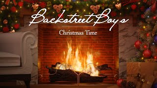 Backstreet Boys - Christmas Time (Christmas Songs - Yule Log)