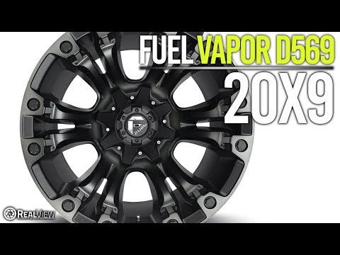 FUEL 569 VAPOR: MATTE BLACK MACHINED/TINT CLEAR, 20x9
