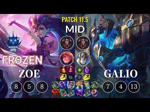 SUP Frozen Zoe vs Galio Mid - KR Patch 11.5