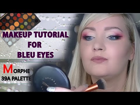 Huda Beauty Morphe Kat von D makeup tutorial for blue eyes
