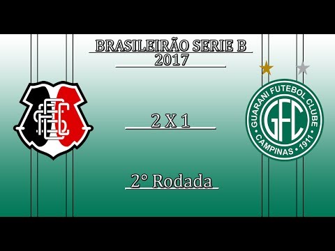 Santa Cruz 2 x 1 Guarani -  2 ° Rodada - Brasileirão Série B -  2017