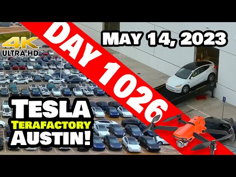 MODEL Ys POUR OUT OF GIGA TEXAS ON MOTHER'S DAY! - Tesla Gigafactory Austin 4K  Day 1026 - 5/14/23