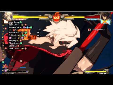 Guilty Gear Xrd Rev2 Sin Midscreen BnB