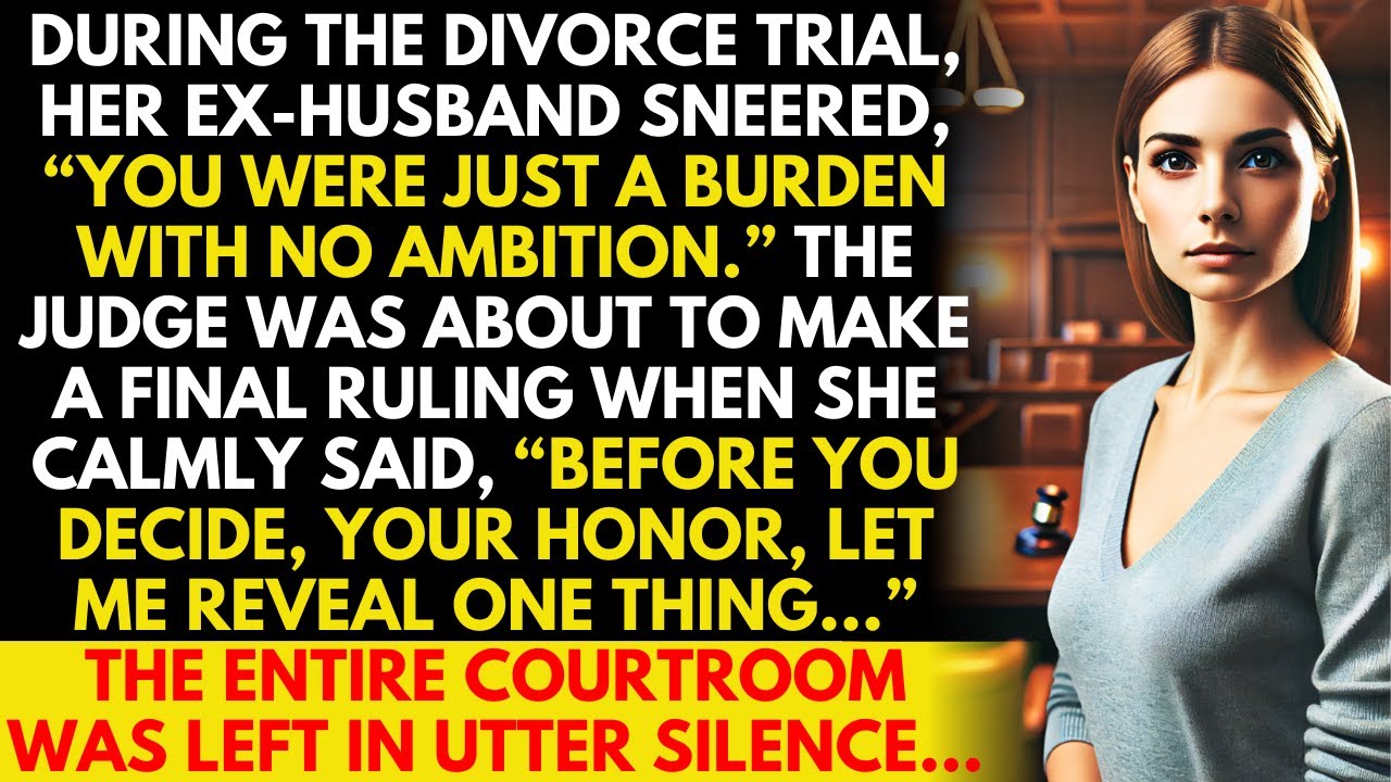 Her ex-husband belittled her in court, but when the judge heard her last words, he froze…