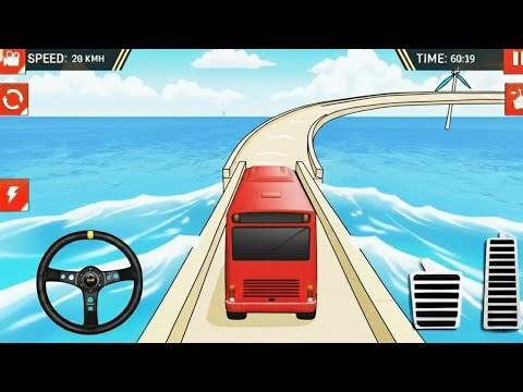 Impossible Offroad Uphill Bus Crash Stunt Racing - Bus Driving Simulator Game - Android Gameplay