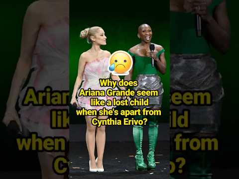 Why does Ariana Grande seem like a lost child when she's apart from Cynthia Erivo? &nbsp;#celebrity