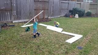 T and D Working in Yard