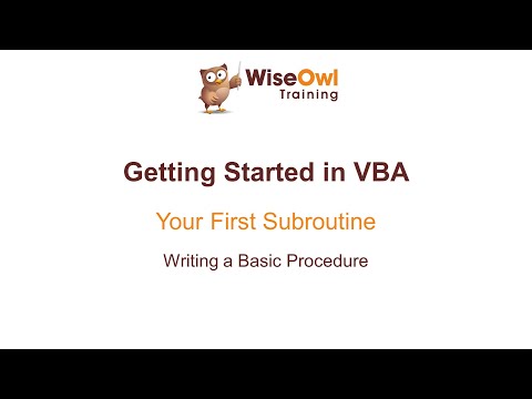 Excel VBA Online Course - 1.1.2 Writing a Basic Procedure