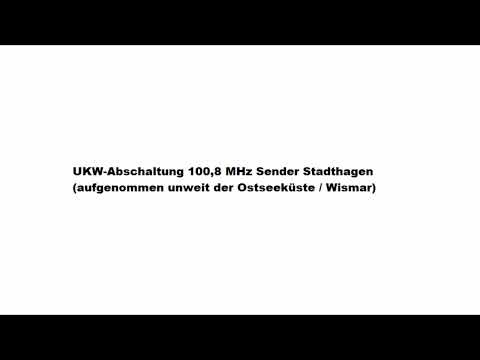 Sender Stadthagen 100,8 Mhz NDR 1 - Abschaltung wegen Wartungsarbeiten mit Hinweisschleife