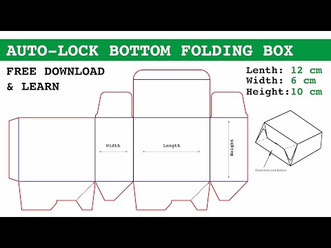 Auto Fold Bottom Locks - Dieline 2 - Adobe Illustrator