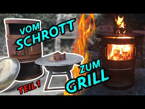 Building a fire plate grill, GENIUS, from workshop oven to grill, Part 1/3 The substructure