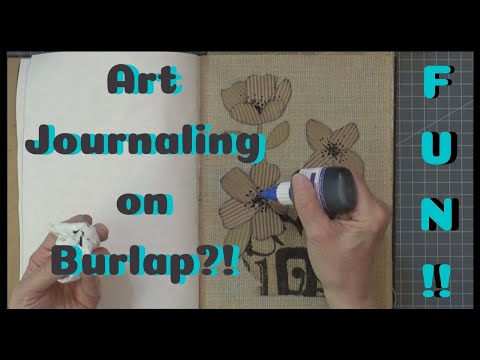 Art Journal Fun on Burlap with Barb Owen - HowToGetCreative.com