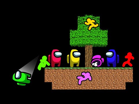Stickman VS Minecraft: Among Us Skyblock - AVM Shorts Animation