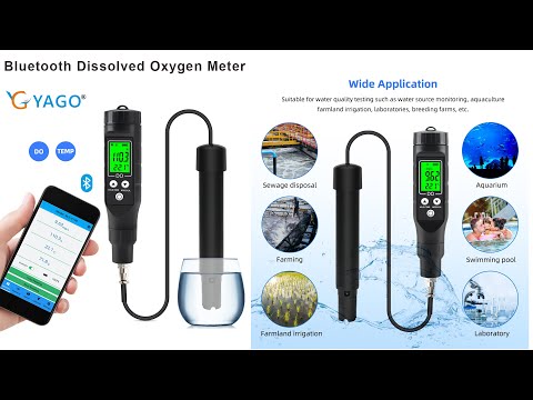 RCYAGO Smart Bluetooth Dissolved Oxygen Meter for Fish Pond, Aquaculture, Aquarium, Sea water