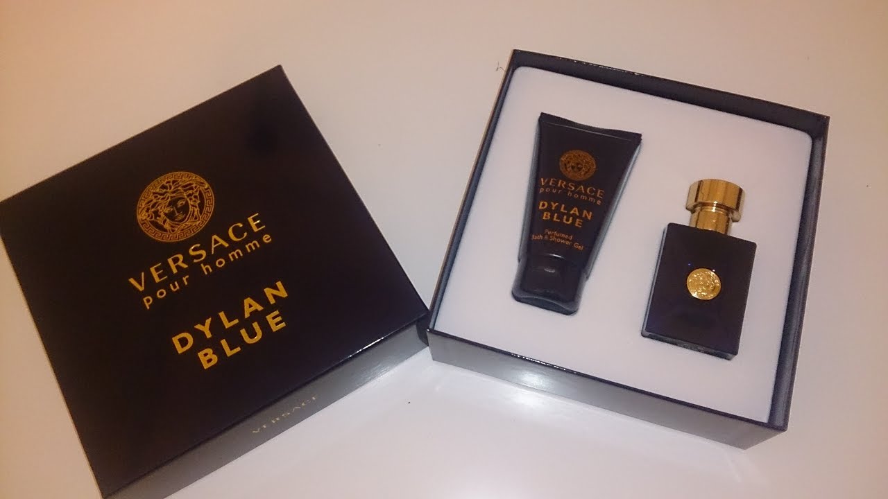 versace pour homme dylan blue gift set 50ml unboxing