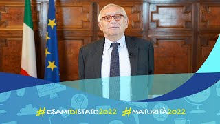 #Maturità2022 - Il messaggio del Ministro Patrizio Bianchi