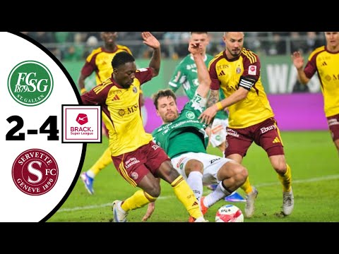 FC St. Gallen vs. Servette FC 2-4 Swiss Super League Highlights | St. Gallen vs. Servette