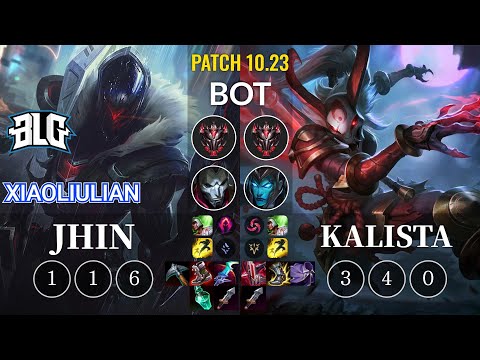 BLG xiaoliulian Jhin vs Kalista Bot - KR Patch 10.23