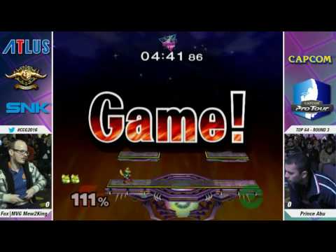 CCG2k16 SSBM Singles Top 64   FOX MVG Mew2King vs Prince Abu