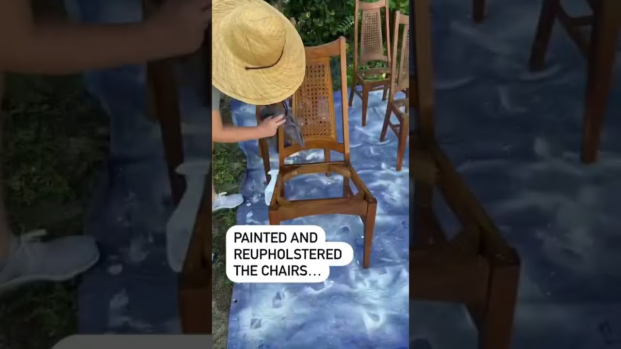 Mid Century Modern Dining Table and Chairs Furniture Flip Makeover