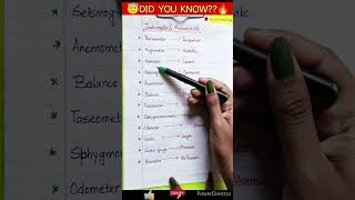 Instruments & Measurements!!🔥📕🔥 #shorts #viral #youtubeshorts