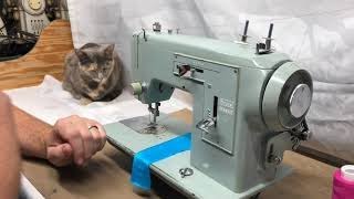SOLD!!  Sears Kenmore Vintage Model 15812000 : Sewing Demonstration