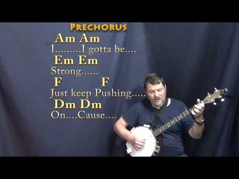 The Climb (Miley Cyrus) Banjo Cover Lesson in C with Chords/Lyrics