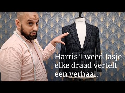 Harris Tweed jasje, elke draad vertelt een verhaal.
