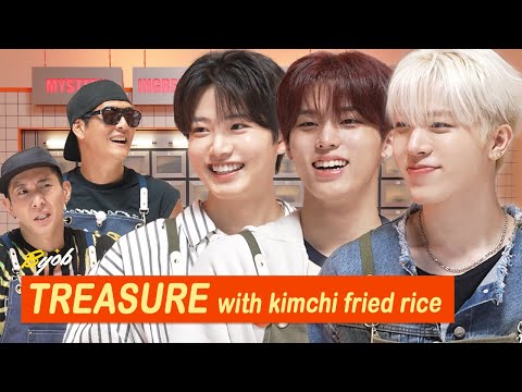 TREASURE makes Kimchi Fried Rice! with Zero Cooking Skills | Joon & Brian BYOB #TREASURE