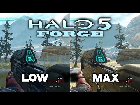PC Graphics Comparison - HALO 5 Forge - Low vs Ultra Settings