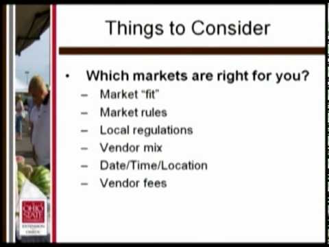 How to be a Farmers'  Market Vendor