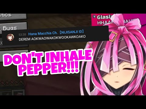 Derem inhales pepper after being told to sneeze again by Hana