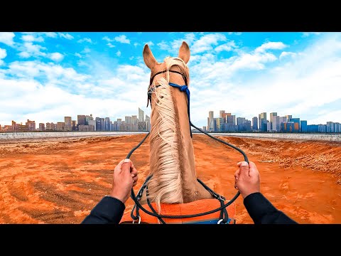 PRIMEIRO ROLE COM MEU CAVALO DOMADO FORA DA FAZENDA !