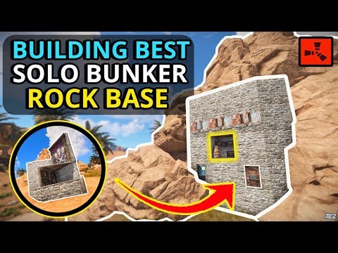 Building My BEST RUST SOLO BUNKER ROCK BASE On DAY ONE! - RUST SOLO