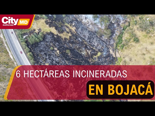 Fuerte incendio forestal en Bojacá