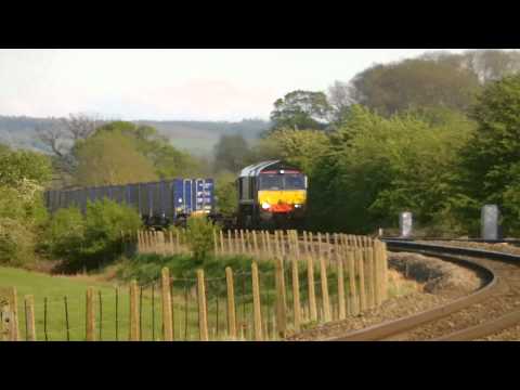 (HD) *RARE*  Marches Tesco Intermodal 66305 4M36 Daventry - Wentloog at Moreton on Lugg