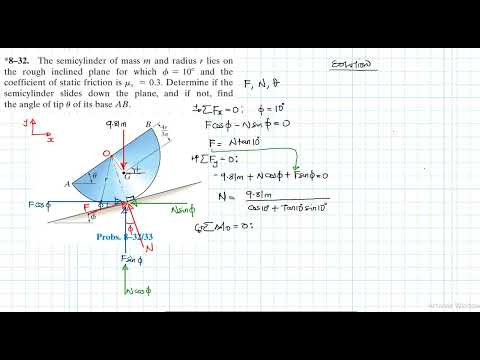 8–32 Friction (Chapter 8: Hibbeler Statics) Benam Academy